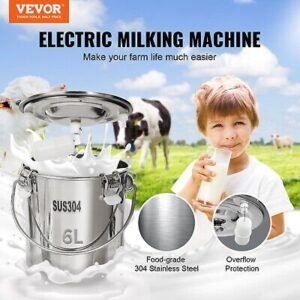 Goat Milking Machine Goat Milker 6 L 304 Stainless Steel Bucket for Cows - Image 2