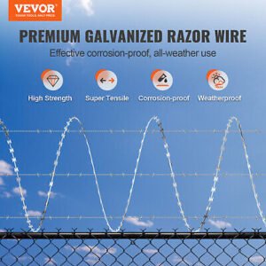 Razor Wires Razor Barbed Wire 246ft 5 Rolls Razor Wire Fencing Razor Fence - Image 2