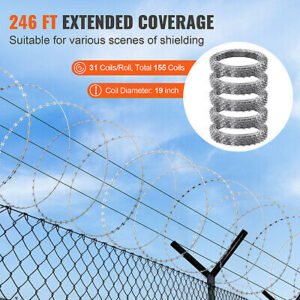 Razor Wires Razor Barbed Wire 246ft 5 Rolls Razor Wire Fencing Razor Fence - Image 5