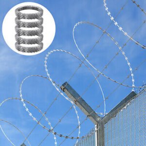 Razor Wires Razor Barbed Wire 246ft 5 Rolls Razor Wire Fencing Razor Fence - Image 8