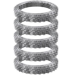 Razor Wires Razor Barbed Wire 246ft 5 Rolls Razor Wire Fencing Razor Fence - Image 9