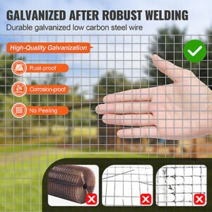 Hardware Cloth 1/2" 48in x 100ft 19 Ga Wire Mesh Roll Chicken Wire Fencing - Image 3