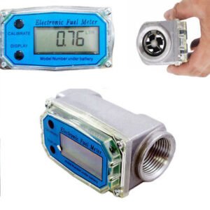 Turbine Digital Diesel Fuel Flow Meter Oval Gear Flow Gauge BSPT/NPT 1" 200L/MIN - Image 7