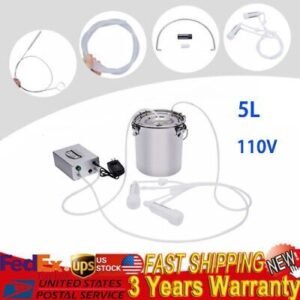 5L Portable Electric Dual Head Sheep Goat Milking Machine Cow Milker Vacuum Pump - Image 15