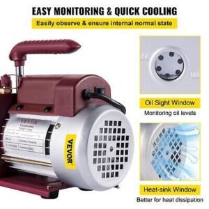 4.5 CFM Single-Stage Rotary Vacuum Pump HVAC/Auto AC 4.5CFM 1/3HP 1/4"ACME inlet - Image 5