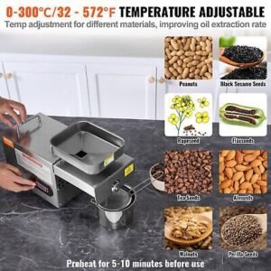 VEVOR Electric Oil Press Machine 850W Stainless Steel Oil Extractor Sesame Seeds - Image 3