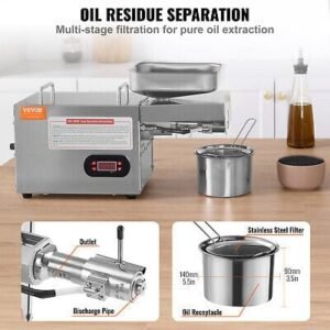 VEVOR Electric Oil Press Machine 850W Stainless Steel Oil Extractor Sesame Seeds - Image 4