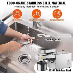 VEVOR Electric Oil Press Machine 850W Stainless Steel Oil Extractor Sesame Seeds - Image 5