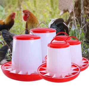 1.5/3/6/9/12KG Chicken Drinker Plastic Feeder Bucket Rooster Hen Drinking Kettle Feeding Cup Farm Animals Poultry Farming Tool