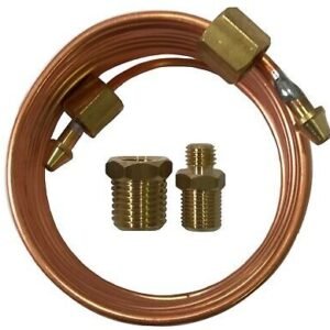 Mechanical Oil Pressure Gauge 72" Inch Copper Line Tubing Install Kit w/ Fitting - Image 1