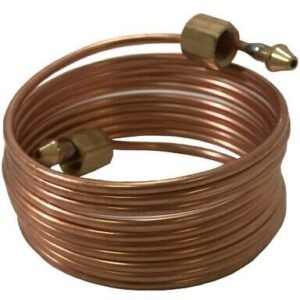 Mechanical Oil Pressure Gauge 72" Inch Copper Line Tubing Install Kit w/ Fitting - Image 2