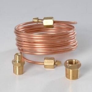 Mechanical Oil Pressure Gauge 72" Inch Copper Line Tubing Install Kit w/ Fitting - Image 3