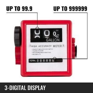 GPM Mechanical Fuel Flow Meter 3-Digital Fuel Transfer Meter 50 PSI - Image 3