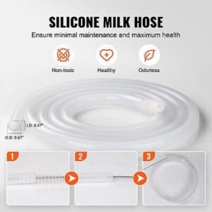 VEVOR Electric Cow Milking Machine Milking Equipment 25L 304 Stainless Steel - Image 5