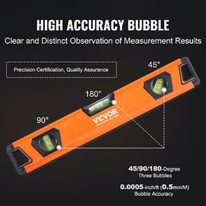 VEVOR 6PCS Torpedo Level Set 10/16/24/32/48/78" Bubble Spirit Level - Image 3