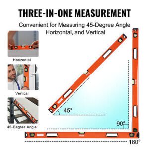 VEVOR 6PCS Torpedo Level Set 10/16/24/32/48/78" Bubble Spirit Level - Image 4