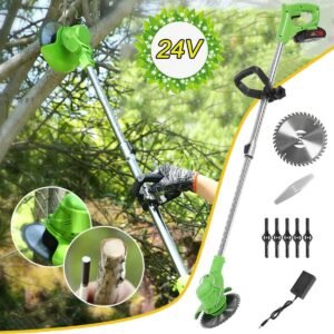 1000W Cordless Weed Eater Electric Brush Cutter Lawn Edger Grass String Trimmer - Image 18