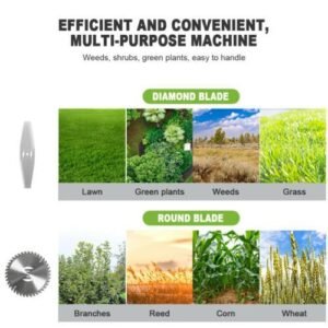 1000W Cordless Weed Eater Electric Brush Cutter Lawn Edger Grass String Trimmer - Image 19