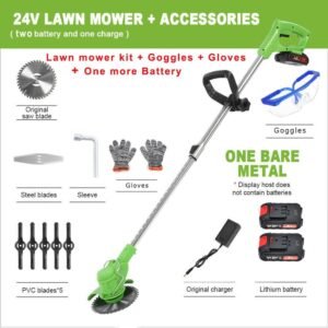 1000W Cordless Weed Eater Electric Brush Cutter Lawn Edger Grass String Trimmer - Image 5