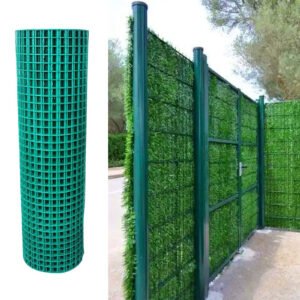PP Coated Wire Mesh Fencing 3M x 0.5M Height Green Galvanised Garden Fence - Image 1