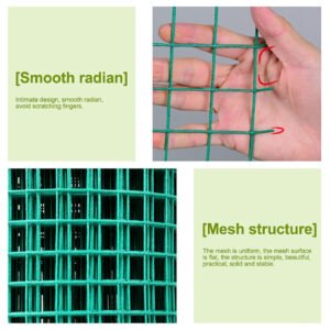 PP Coated Wire Mesh Fencing 3M x 0.5M Height Green Galvanised Garden Fence - Image 8