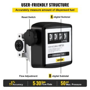 Mechanical Fuel Meter 5-30 GPM 20 to 120L per Min Digital Diesel Fuel Flow Meter - Image 2
