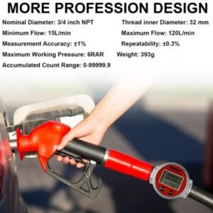 LCD Digital Turbine Flow Meter Fuel for Measuring Diesel Kerosene Gasoline - Image 5