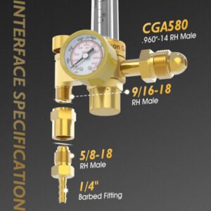 CO2 Argon Flow Meter Gas Regulator Gauge Mig Tig Welding Weld Regulator TIG MIG - Image 5