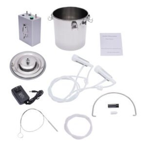 5L Portable Electric Dual Head Sheep Goat Milking Machine Cow Milker Vacuum Pump - Image 14
