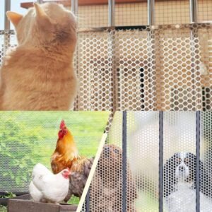 Plastic Chicken Wire Fencing Wire Mesh 16inc x 20 ft Poultry Black, White, Green - Image 9