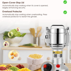 300G Electric Grain Mill Grinder Safety Upgraded Spice Grinder Pulverizer Stainl - Image 4