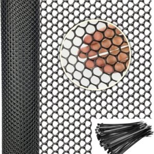 Plastic Chicken Wire Fencing Wire Mesh 16inc x 20 ft Poultry Black, White, Green - Image 11