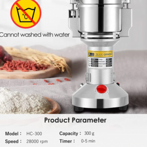 300G Electric Grain Mill Grinder Safety Upgraded Spice Grinder Pulverizer Stainl - Image 5