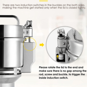 300G Electric Grain Mill Grinder Safety Upgraded Spice Grinder Pulverizer Stainl - Image 6
