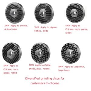 2,3,4,5,6,8,10,12mm Plates Animal Feed Pellet Mill Machine 220V 3Rollers 200kg/h - Image 18