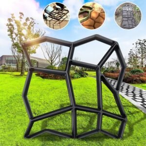 Garden Walkway DIY Path Maker Mold Manually Paving Pavement Cement Brick Plastic - Image 1
