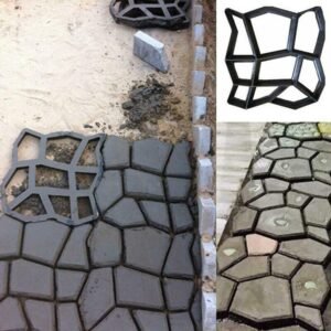 Garden Walkway DIY Path Maker Mold Manually Paving Pavement Cement Brick Plastic - Image 4
