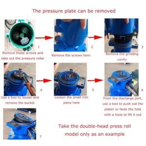 220V 8mm 12mm Feed Pellet Mill Machine 3Rollers Feed Granulator 200kg/h Zoo Farm - Image 22