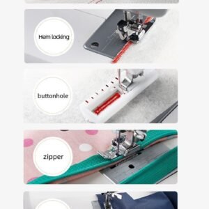 Feiyue FYe310 Sewing Machine - Powerful 100W Motor - 24 Stitches - White/Grey - Image 17