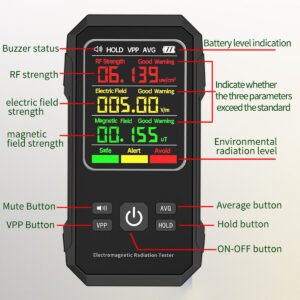 Digital EMF Meter Electromagnetic Field Radiation Detector LCD Geiger Counter - Image 8