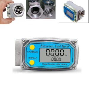 Turbine Digital Diesel Fuel Flow Meter Oval Gear Flow Gauge BSPT/NPT 1" 200L/Min