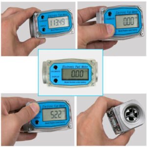 Turbine Digital Diesel Fuel Flow Meter Oval Gear Flow Gauge BSPT/NPT 1" 200L/Min - Image 8