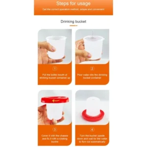 Chick Waterer Feeder Automatic Small Poultry No Drown Water Drinkers No Waste Dispensers Safe Plastic Material - Image 2