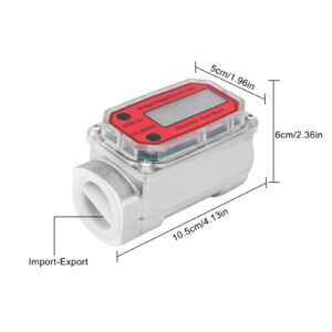 4.13” Turbine Digital Diesel Fuel Flow Meter Oval Gear Flow Gauge NPT - Image 2