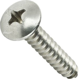 #0 Truss Head Sheet Metal Screws Self Tapping Phillips Stainless Steel All Sizes - Image 1