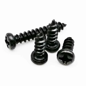 100pc M1-M3.5 Black Mini Micro Cross Phillips Round Head Self Tapping Wood Screw - Image 2