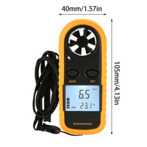 Digital Anemometer Air Flow Meter LCD Wind Speed Gauge Handheld Thermometer - Image 3