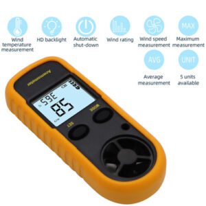 Digital Anemometer Air Flow Meter LCD Wind Speed Gauge Handheld Thermometer - Image 9