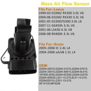 Mass Air Flow Meter OEM 22204-22010 MAF Sensor for Toyota CAMRY Lexus Scion - Image 8