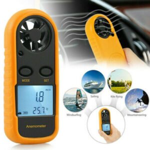 Digital Anemometer Air Flow Meter LCD Wind Speed Gauge Handheld Thermometer - Image 1